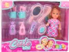 Mini Puppenset Pflegezubehör Rosa Kleid Produktbild-Vorschau 4