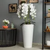 Orchidea artificiale a cascata Bouquet bianco in vaso Anteprima dell’immagine prodotto 9