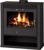 Poêle à bois EEK A Victoria Rubin NOIR avec grande porte et Voir les images du produit 1