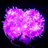 A tangled pile of purple LED string lights with a small control box at the bottom. Produktbild-Vorschau