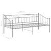 vidaXL Schlafsofa Bettgestell Grau Metall 90x200 cm -  Produktbild-Vorschau 9