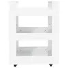 vidaXL Chariot de cuisine blanc 60x45x80 cm Bois composite Voir les images du produit 5