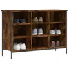 vidaXL Schuhregal Räuchereiche 100x35x70 cm Holzwerkstoff Produktbild-Vorschau 6