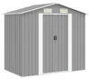 vidaXL Szopa ogrodowa szara metalowa 204 x 132 x 186 cm Podgląd zdjęcia produktu 10