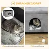 PawHut 2 v 1 – kočičí boudička a podnožka s polštářem, Náhled obrázku produktu 5