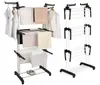 Two drying racks are shown side-by-side against a white background. The rack on the left is fully assembled and has clothes and towels hanging on it. The rack on the right is also fully assembled but is empty. Náhľad obrázku produktu