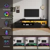 Merax TV-Schrank mit LED, Hochglanz Lowboard mit 3 Schränke Produktbild-Vorschau 8