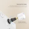Close-up illustration of a shower thermostat mechanism with text explaining its safety features for children. Anteprima dell’immagine prodotto