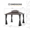 Sunjoy Stahl Pavillon 3x3 KALDI - 307cm x 366cm, hnědá Náhled obrázku produktu 4
