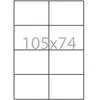 200 Stück farbige Haftetiketten gelb 105x74 Produktbild-Vorschau 2