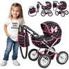Kinderplay Puppenwagen mit Tasche – höhenverstellbarer Produktbild-Vorschau 1