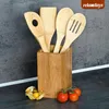 Relaxdays Küchenhelfer Bambus 5-teilig je 30 cm als Produktbild-Vorschau 2