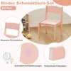 COSTWAY Set da trucco 2 in 1 per bambini, tavolino da Anteprima dell’immagine prodotto 6