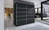 Kleiderschrank TABITHA 4 – Breite 180 cm, schwarz Produktbild-Vorschau 1