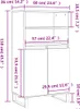 vidaXL Highboard Betongrau 60x36x110 cm Holzwerkstoff Produktbild-Vorschau 8