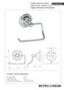 BETRO CHROM Papierrollenhalter ohne Deckel Messing Chrom Produktbild-Vorschau 2