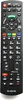 A black remote control with various buttons is shown against a white background. Produktbild-Vorschau
