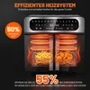 23L Heißluftfritteuse XXL, Mini Backofen 1/2-Zone Garen, Produktbild-Vorschau 2