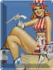 vianmo Blechschild 40x30 cm Pin Up danger Cowgirl USA Produktbild-Vorschau 1