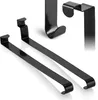 Two black metal door hooks are shown against a white background. One hook is in the foreground, and another is slightly behind and to the right. Produktbild-Vorschau
