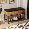 Meuble à chaussures avec siège et rangement pour l'entrée - Voir les images du produit 5