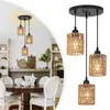Lampada a sospensione in rattan in stile boho a 3 luci con Anteprima dell’immagine prodotto 9