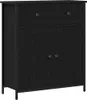 vidaXL Sideboard Schwarz Eichen-Optik 70 x 30 x 80 cm Produktbild-Vorschau 2