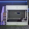 Merax Etagenbett Eisenbett 90x200cm mit LED und Treppe Produktbild-Vorschau 3