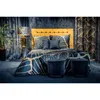 A luxurious bedroom setting with a bed, curtains, and a lamp. Produktbild-Vorschau