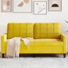 vidaXL 2-miestna pohovka žltá 140 cm Velvet Náhľad obrázku produktu 2