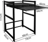 Waschmaschinenregal 74x65x111cm mit Auszug Schwarz Produktbild-Vorschau 2