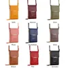 A collage of nine different colored small crossbody bags for women, each displayed individually against a white background. Produktbild-Vorschau