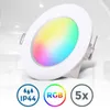 B.K.Licht, Set de 5 spots LED encastrables RGBW dimmables Voir les images du produit 2