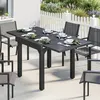 Gartentisch Ausziehbarer 80/160 x 80 cm Aluminium Esstisch Produktbild-Vorschau 2