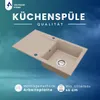 VBChome Granitspüle 76 x 44 cm Beige mit flexibler Armatur Produktbild-Vorschau 3