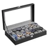 SONGMICS Uhrenbox für 14 Uhren mit Glasdeckel Kunstleder Produktbild-Vorschau 1