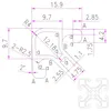 SCHMIDT systemprofile 1300mm Aluminium Profil 40x40mm Nut 8 Produktbild-Vorschau 6