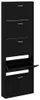 vidaXL Armoire à chaussures noire 59x17x169 cm Bois Voir les images du produit 9