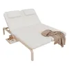 Chaise longue de jardin pour 2 personnes avec table Voir les images du produit 7