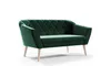 GUTTO Sofa 2 Sitzer Velour-- KARO -- Gruen Sitzbank aus Produktbild-Vorschau 4