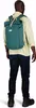 A man wearing a backpack from behind. Produktbild-Vorschau