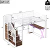 Flieks Etagenbett 140x200cm mit Schreibtisch und LED, Produktbild-Vorschau 7