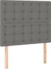 vidaXL Kopfteil Dunkelgrau 80 x 5 x 118/128 cm Stoff Produktbild-Vorschau 1