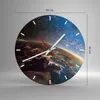 Wanduhr - Rund - Glasuhr - Kosmos Erde - 40x40cm - Produktbild-Vorschau 3