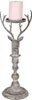 Clayre & Eef Kerzenständer Hirsch 17x14x42 cm Grau Metall Produktbild-Vorschau 5