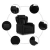 vidaXL Relaxsessel Elektrisch Schwarz Kunstleder Produktbild-Vorschau 7
