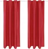 Two red curtains hanging side-by-side against a white background. Produktbild-Vorschau