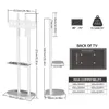 Diagrams and specifications for a TV stand. Anteprima dell’immagine prodotto