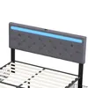 Lit coffre 140x200 cm avec éclairage LED, chargeur USB, lit Voir les images du produit 14