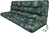 A cushion for a garden bench or swing, with a tropical leaf pattern. Podgląd zdjęcia produktu